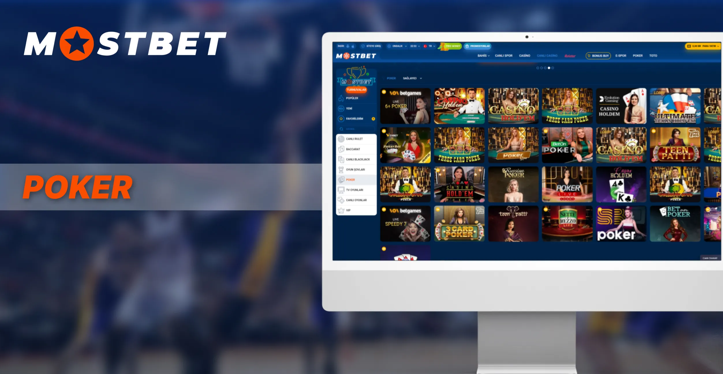 Türkiye'deki Mostbet Casino'da poker